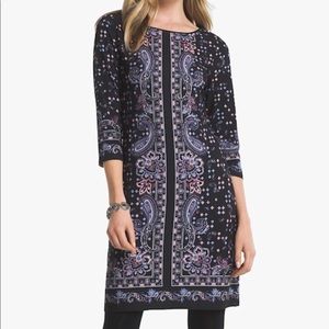 BHWM 3/4 Sleeve Paisley Print Dress